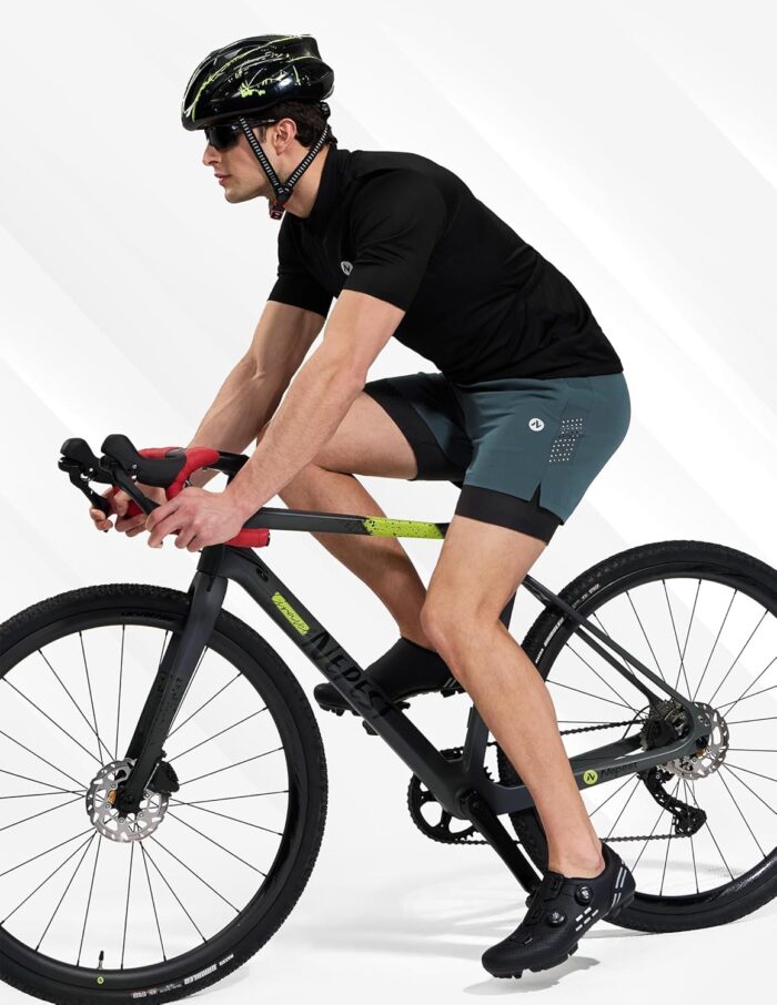 Men's Mountain Bike Shorts 4D Padded Cycling Bicycle Biker Riding Loose-fit Gel Padding MTB Shorts Zipper Pockets - Image 7