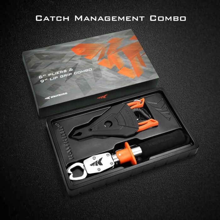 KastKing Fishing Pliers, Fish Lip Gripper or Fish Scale Combo Saltwater Resistant Fishing Tools, Fishing Gear with Rubber Handle, Lanyard, Line Cutter Hook Remover with Sheath, Ice Fishing Gift Men - Image 8