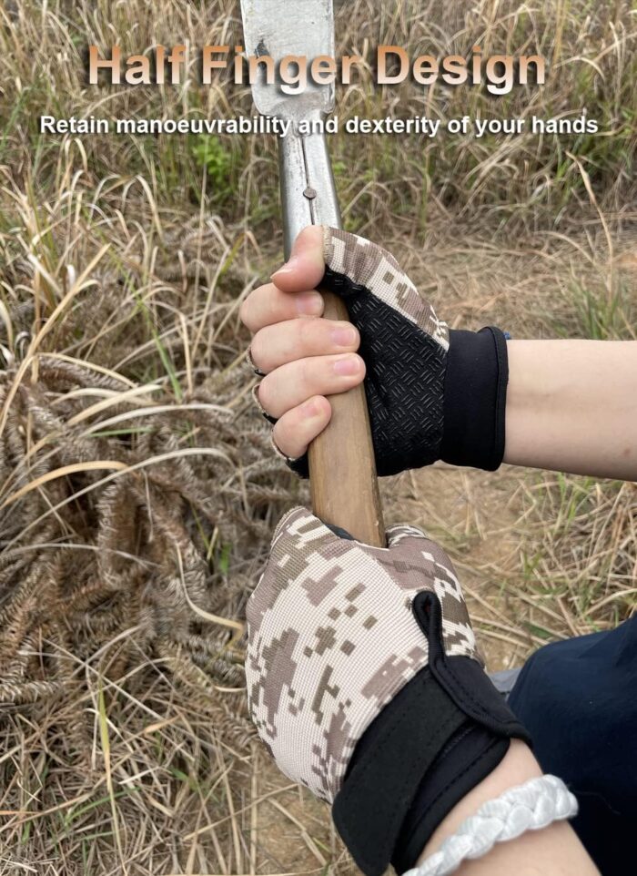 Fingerless Gloves - Tactical & Biking Gloves for Men & Women, Ideal for Airsoft, Fishing & Training - Image 3