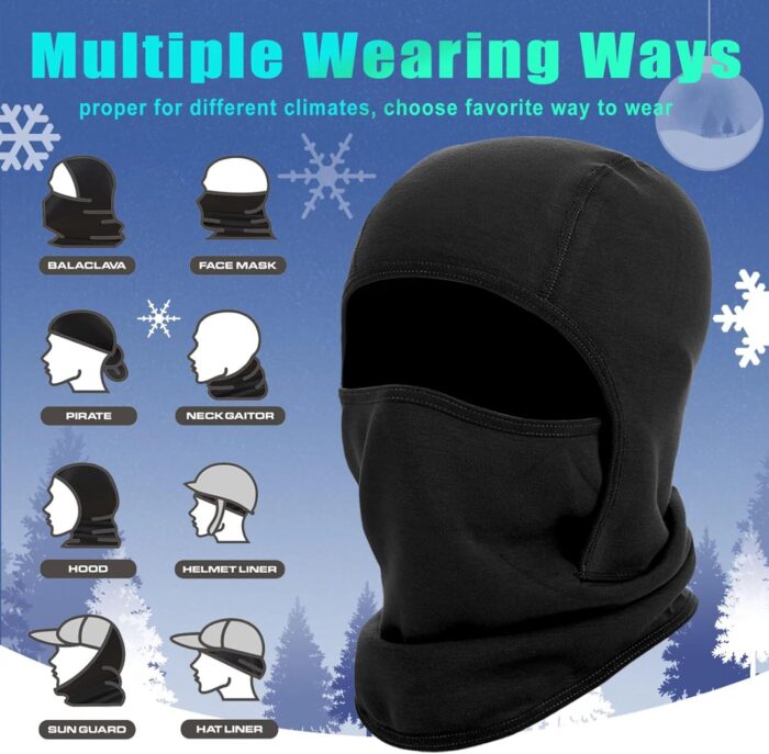 2 Pack Kids Balaclava Face Mask for Boy Girl, Winter Hat Ski Mask for Cold Weather, Windproof Face Warmer for Skiing Cycling - Image 5