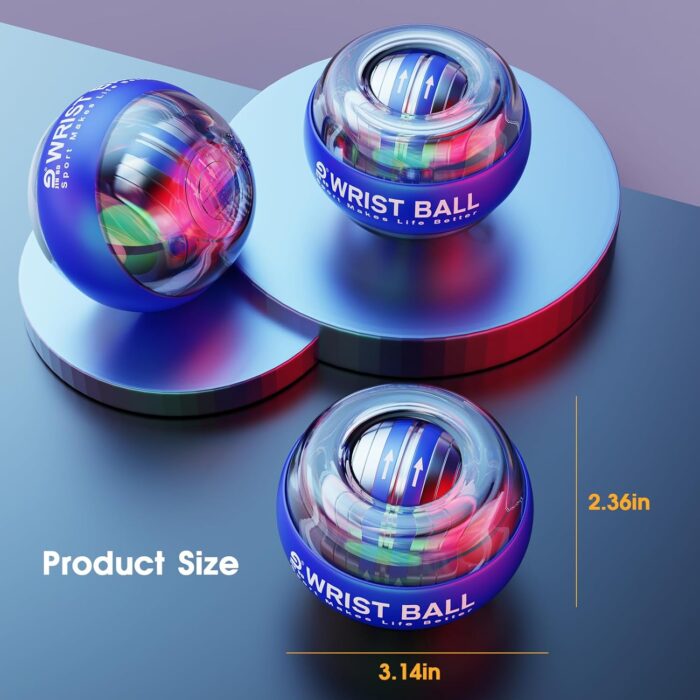 Wrist Trainer Ball Auto-Start Gyroscopic Forearm Exerciser Gyro Ball for Strengthen Arms, Fingers, Bones and Muscles - Image 3