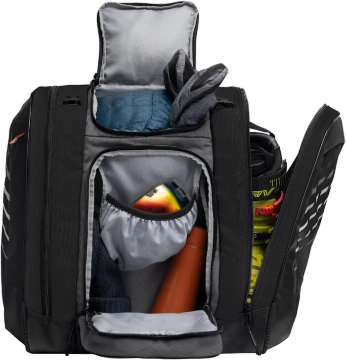 Thermal Trekker Heated Ski Boot Backpack - Heated, Insulated Ski Boot Bag For Maximum Gear & Boot Storage - 3 Heat Settings - 20V Wall Plug & 12V Auto Plug - Image 4