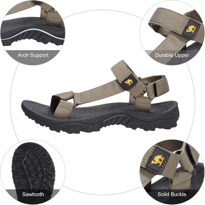 CAMEL CROWN Hiking Sport Sandals for Men Anti-skidding Water Sandals Comfortable Athletic Sandals for Outdoor Wading Beach - Image 5