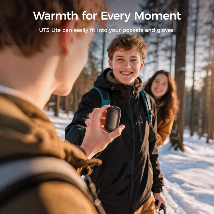 OCOOPA Magnetic Hand Warmers Rechargeable 2 Pack, AI Electric Handwarmers, Fast Heating, 3-Settings, UL Certified, Portable Heater, Gloves Fitting, Travel Essentials, Gifts Women Men, UT3 Lite - Image 8