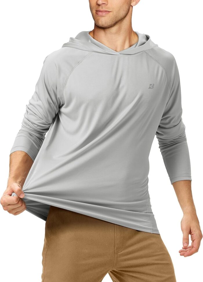 Roadbox UPF 50+ Fishing Shirts for Men, Long Sleeve UV Sun Protection Hoodie, Outdoor Hiking Running Swimming Rash Guard - Image 2