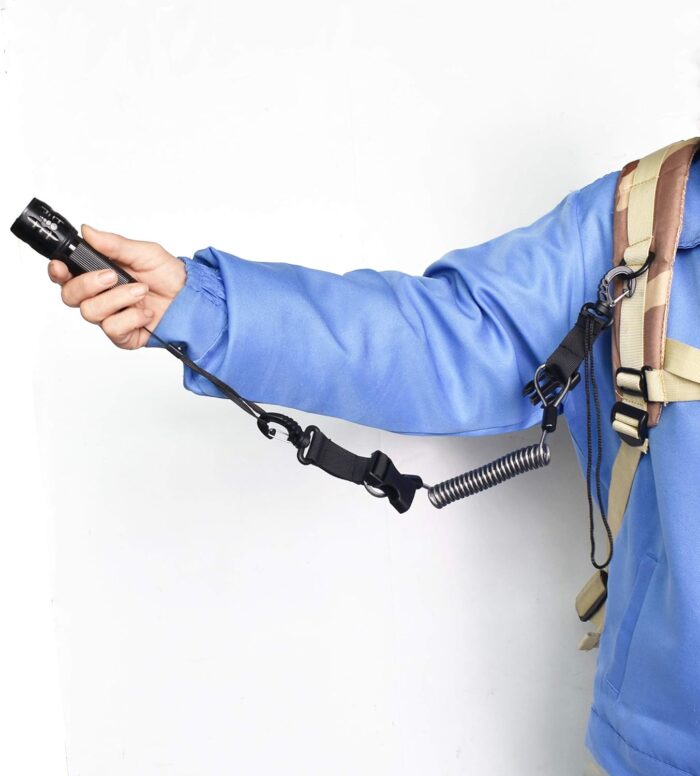 YYST One Stainless Steel Scuba Diving Lanyard Stainless Steel Spring Coiled Lanyard with Quick Release Buckle for Cameras and Dive Lights - Image 3