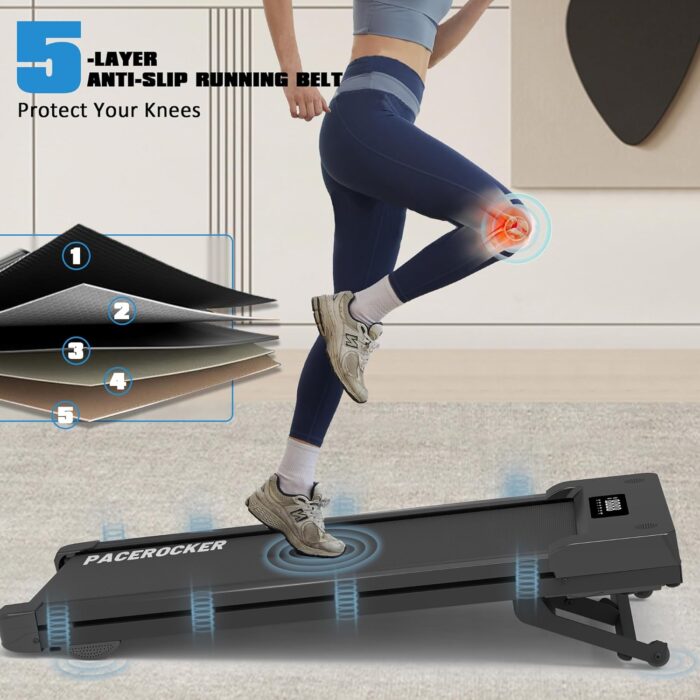 Walking Pad Treadmill with 12% 9-Level Auto Incline, 450 lbs Capacity Bluetooth Speaker Under Desk Treadmills for Home, 5MPH - Image 7