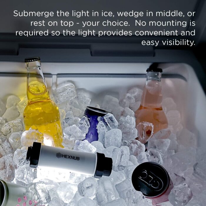 HEXNUB Cooler Box Light, Waterproof, Rechargeable LED Light Compatible with YETI, RTIC, ORCA, Igloo, Coleman Ice Chest, Magnetic Base, Great for Outdoor Events, Camping, Fishing, Hunting, Boating - Image 5