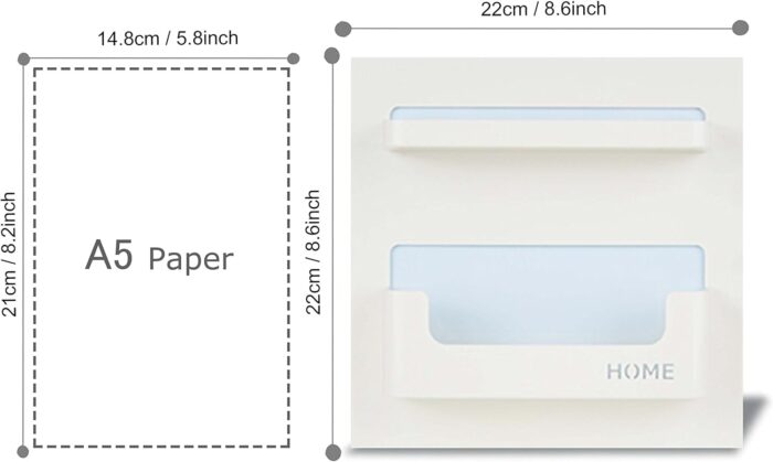 Bedside Shelf Accessories Organizer- Wall Mount Self Stick On,Ideal for Glasses,Remote,Earphone, Cell Phone Charger,Manicure Kit - Image 3