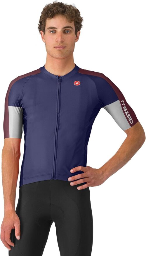 CASTELLI Men’s Entrata 6 Jersey, UPF Sun Protection, Quarter Length Sleeve Jersey for Road Cycling & Gravel Biking & Racing