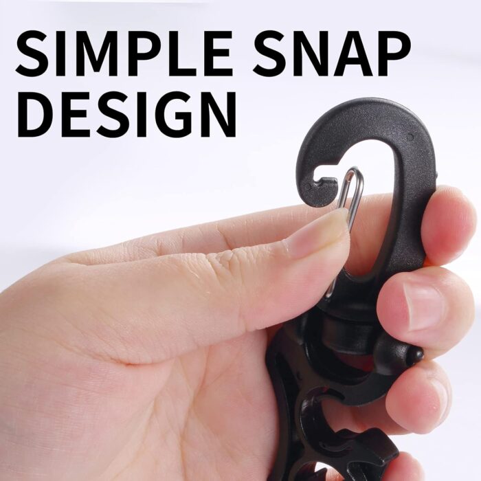 2 Packs Scuba Hose Clip Scuba Diving Hose Holder Clip, Double BCD Dive Hose Holder with Snap Hook Buckle for Snorkeling Scuba Diving Accessories - Image 4