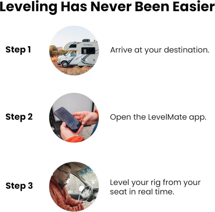 LogicBlue Technology LevelMatePRO Wireless RV Leveling System, Bluetooth Leveler for Campers, Must-Have Accessory for Travel Trailers, Effortless Setup for Phones with App - Image 7