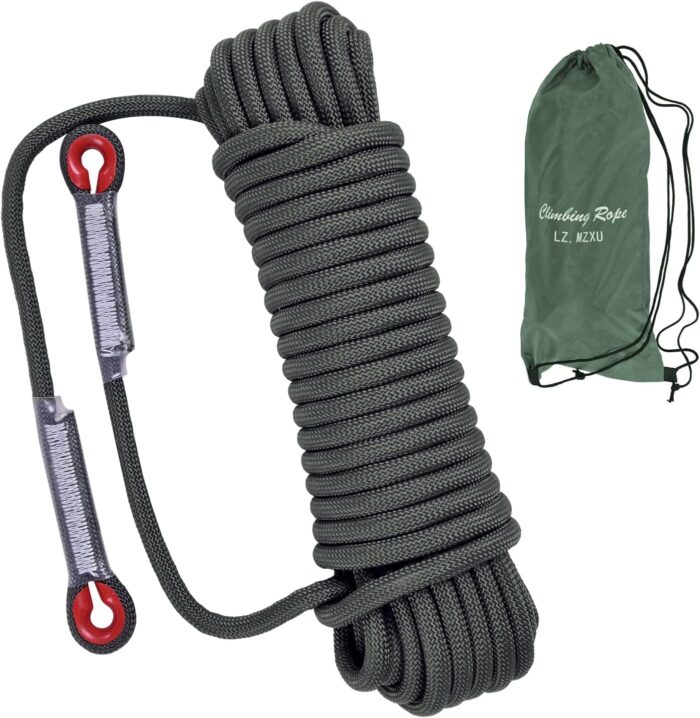 Climbing Rope, 12 mm Static Climbing Rope, 32FT(10M) 65FT(20M) 100FT(30M) 164FT(50M) Outdoor Rock Climbing Rope, Escape Rope, Rappelling Rope, Fire Rescue Parachute Rope - Image 7