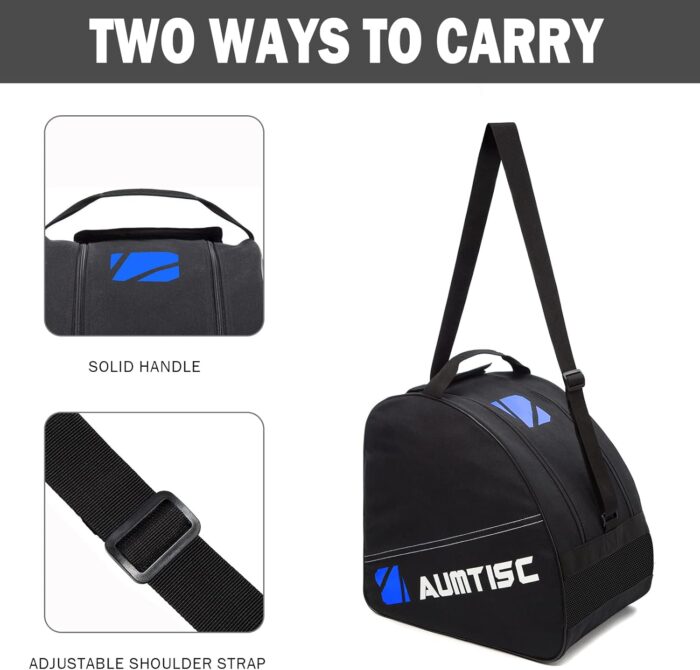 AUMTISC Ski Bag and Boot Bag Combo, Padded Ski Bags for Air Travel Flying, Adjustable Length for Skis Up to 200 cm and Boots Up to Size 13 - Image 7