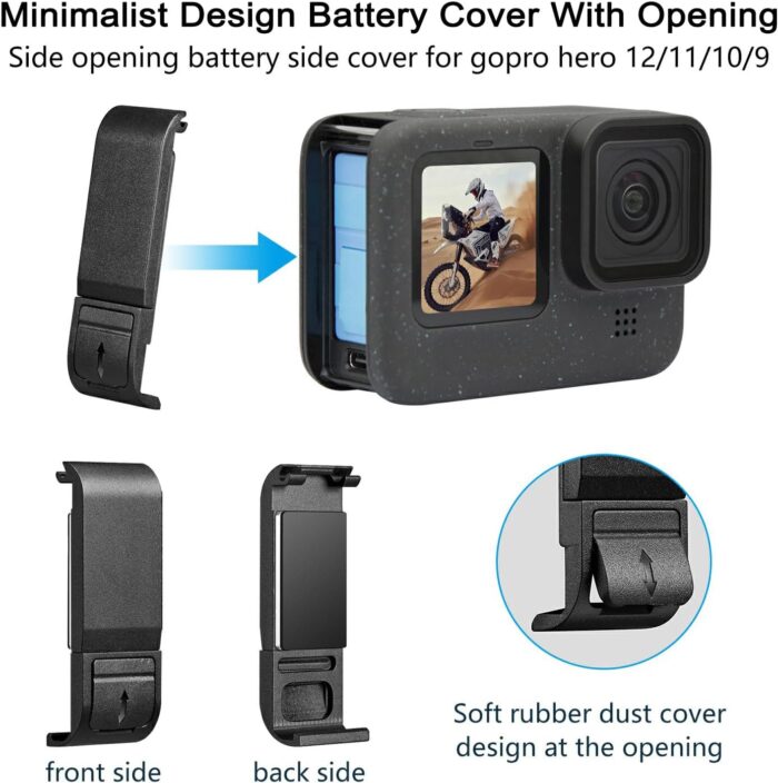 Suptig Protective Case, Silicone Case Compatible for GoPro Hero 12/11/10/9 Black (Blue), RSX-428 - Image 3