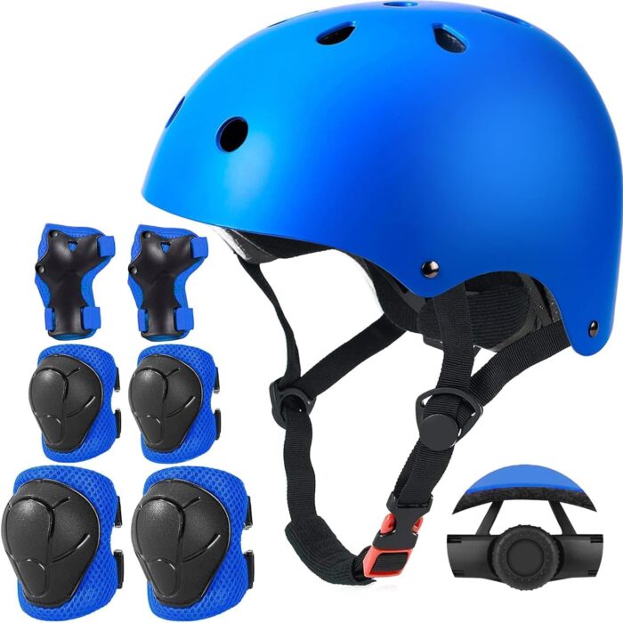 Kids Bike Helmet Set, CPSC Certified with Knee Pads Elbow Pads Wrist Guards,Adjustable Helmet for Ages 3-5-8-15 Toddler Kids&Youth,Bicycle Skateboarding… - Image 7