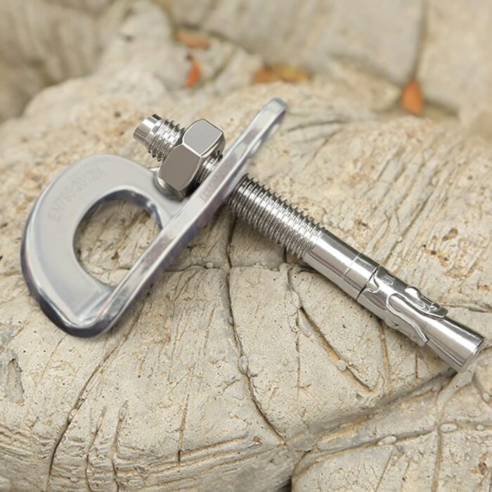 30KN Climbing Bolt Hanger, Stainless Steel Climbing Anchor Bolt, Rock Climbing Anchor for 10 mm / 3/8" Bolt, for Climbing Rappelling Rescue Hammock Installation - Image 4