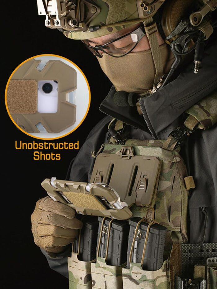 Tactical Gear Plate Carrier Vest Accessories Phone Chest Mount Holder for Screen Size 4.7"-6.7" - Image 2