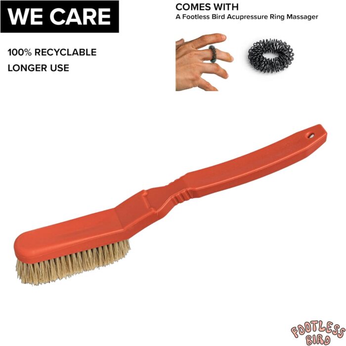 Rock Climbing & Bouldering Brush, Ergonomic, High Density Wild Boar's Thick Hair Bristles, 100% Recyclable, Strong Outdoor & Indoor Free Spiky Ring - Image 4