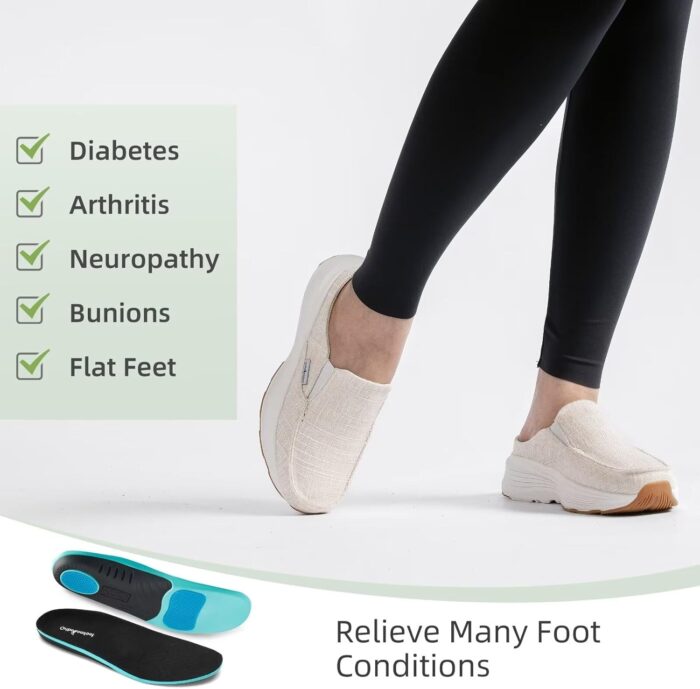 OrthoComfoot Women's Orthopedic Slip-On Loafers Walking Shoes: Comfortable Arch Suppor Slippers for Plantar Fasciitis, Casual Soft Orthotic Shoes for Foot and Heel Pain Relief - Image 4