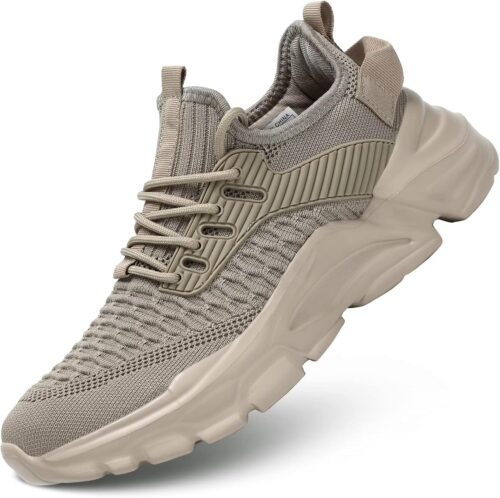 Men's Running Shoes, Non Slip, Breathable, Lightweight Fashion Sneakers, Slip Resistant Athletic Sports Walking Gym Work Shoes