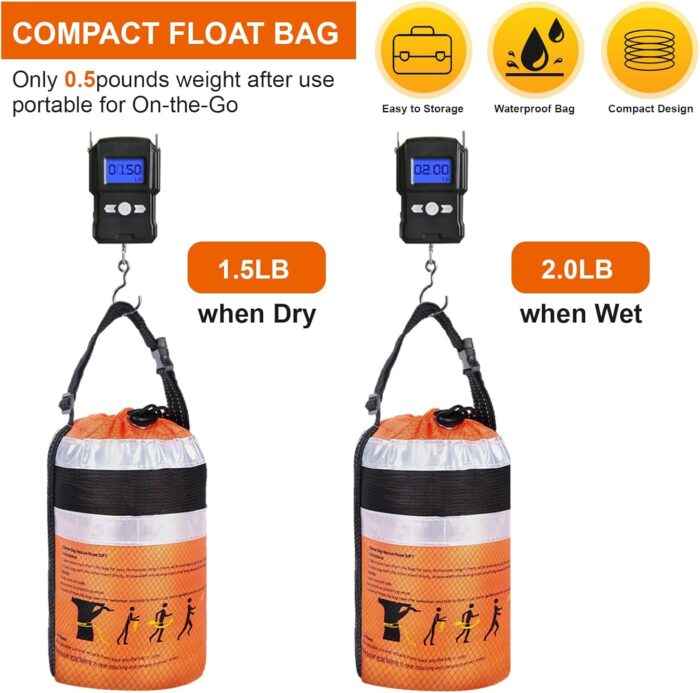 Water Rescue Throw Bag - 3/10 Inch Rope with 50FT /70FT/100FT Length Up to 1900lbs Tensile Strength Throwable Flotation Device - Emergency Safety Equipment for Kayak Raft Boat - Image 6