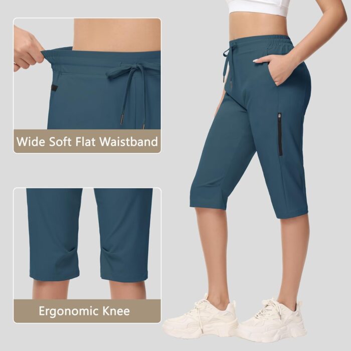 Women's Long Shorts 15" Below The Knee Capri Hiking Shorts Quick Dry Lightweight Outdoor Casual Crop Pants Cargo - Image 5