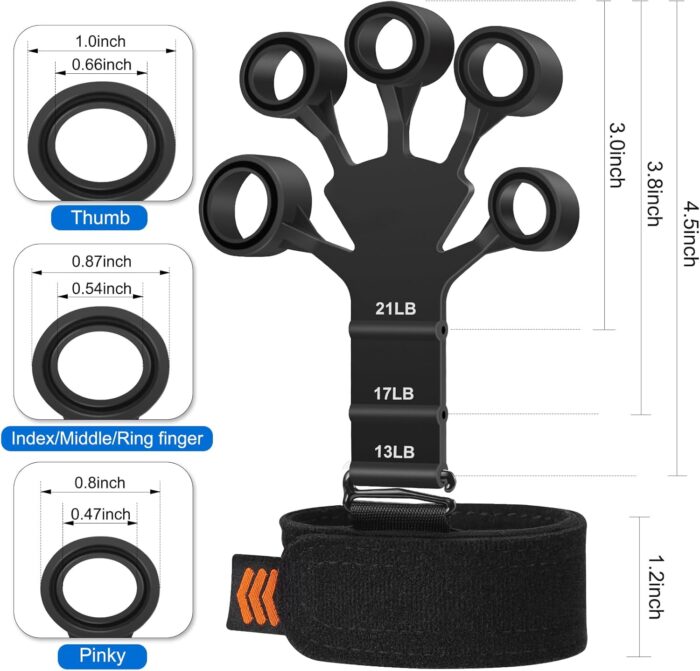 Grip Strength Trainer - Double-Sided Finger Exerciser and Hand Strengthener for Hand Therapy, Rock Climbing - Relieve Pain for Arthritis, Carpal Tunnel - Image 3