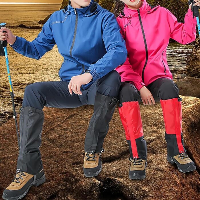 Leg Gaiters for Hiking Boots,900D Waterproof Hunting Hiking Gaiters Adjustable Snow Boot Gaiters for Climbing, Dirt-Proof Ripstop Shoe Gaiters for Men Women,Durable Snake Gaiters - Image 7