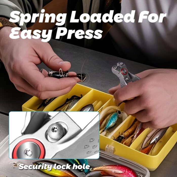 Portable Fishing Line Cutter Mini Stainless Steel Braid Line Remover Scissors Clipper Nippers Quick Fly Fishing Knot Tying Tool Accessories with Retractors Small Mono and Fluoro Lines Cutters - Image 3