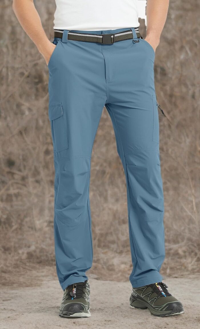 Men's Cargo Hiking Pants Lightweight Water Resistant Quick Dry Outdoor Fishing Travel Climbing Work Pants - Image 9