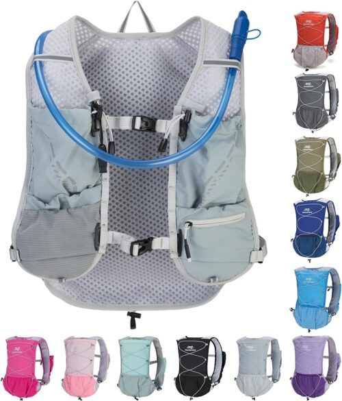 Lightweight Running Vest for Women and Men Hydration Backpack Pack with 1.5L Water Bladder Bag Running Gear Accessories for Hiking Trail Cycling Marathon