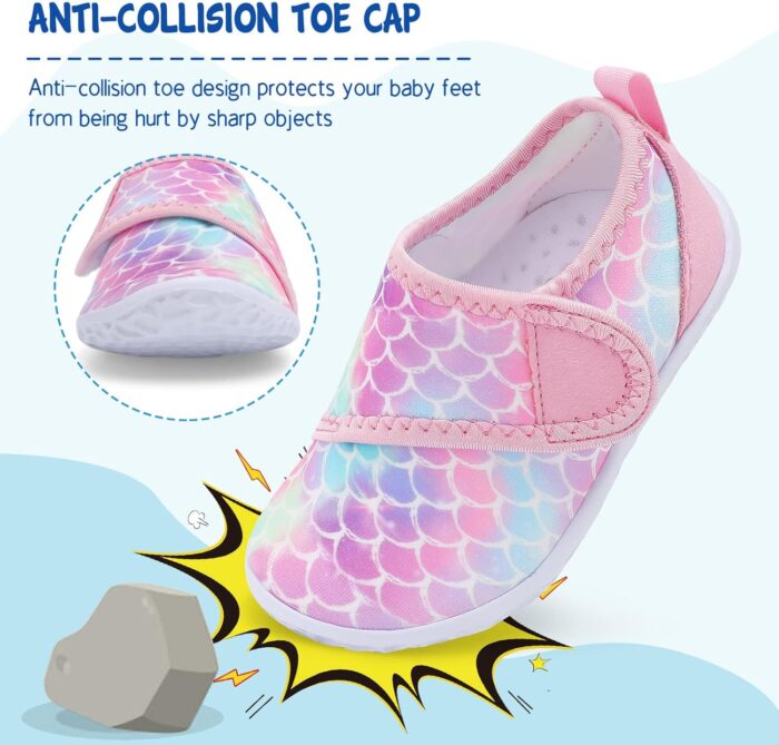 LeIsfIt Toddler Water Shoes Boys Girls Aqua Socks Kids Breathable Swim Shoes Non-Slip Barefoot Beach Shoes - Image 3