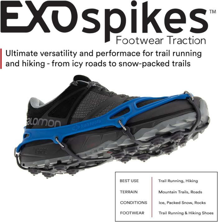 Kahtoola EXOspikes Footwear Traction for Winter Hiking & Running in Snow, Ice & Rocky Terrain - Image 2