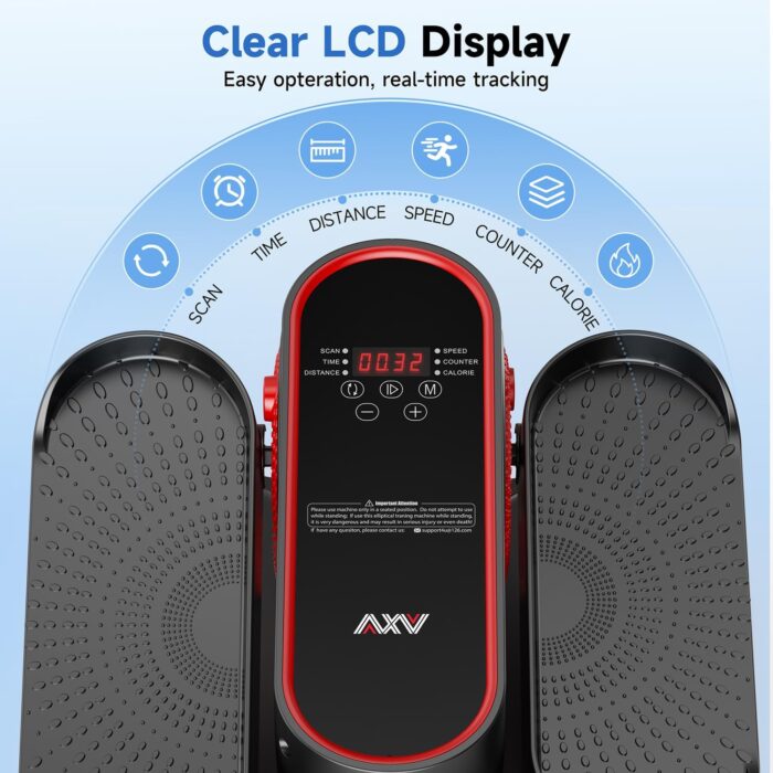 AXV Under Desk Elliptical Exercise Machine,Electric Ellipse Leg Exerciser As Seen On TV,Training Machines While Sitting for Seniors Home,Portable,Quiet, with Remote Control - Image 7