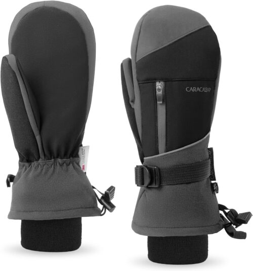 Winter Ski Mittens for Men Women Cold Weather- Warm Snow Mitts Gloves Waterproof & Windproof for Snowboard Snow Sports