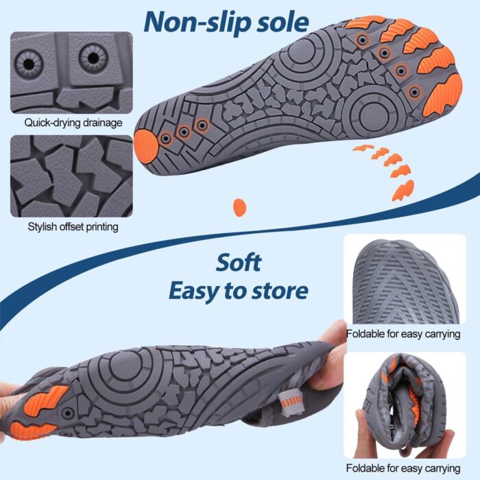 Hiking Barefoot Shoes for Women Men, Non-Slip Water Shoes Unisex, Grounded Footwear Quickdry Wide Toe Barefoot Sneakers Lightweight Breathable Running Biking Swim River - Image 5