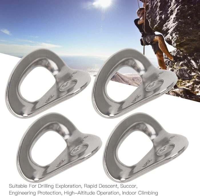 4 Pcs Climbing Hanger Stainless Steel Hanger Bolts Rock Durable Rock Climbing Accessories for High Altitude Operations Mountaineering - Image 4