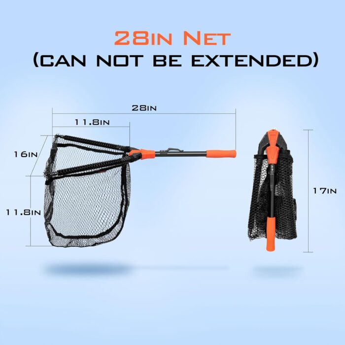 KastKing Pontus Fishing Net, Foldable & Lightweight Landing Net with Built in Length Scale, Strength Aluminum Handle, Fishing Gear and Gift for Men - Image 9