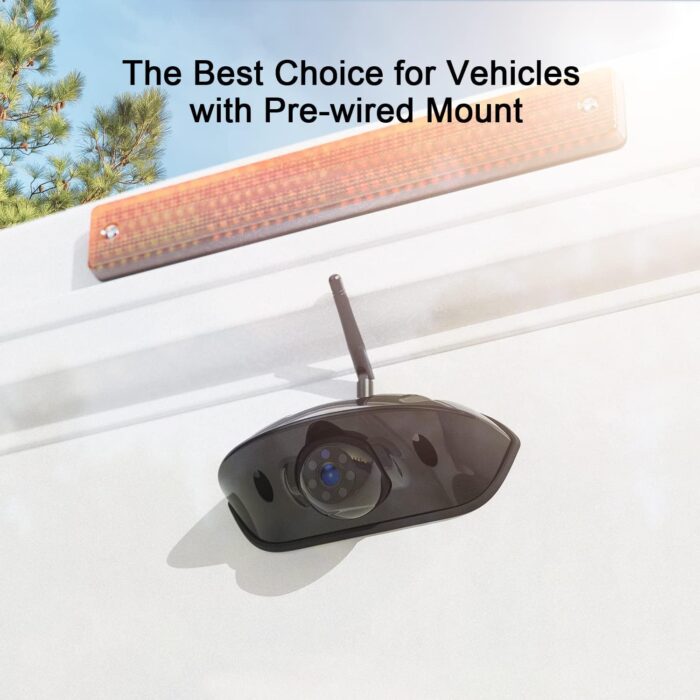 Fookoo HD 1080P Wireless RV Backup Camera System for Furrion Pre-Wired RV Truck Trailer, 7" IPS Monitor & 1 Rear View Camera, IR Night Vision Recording IP69 Waterproof Plug and Play - DW7Y5 - Image 3