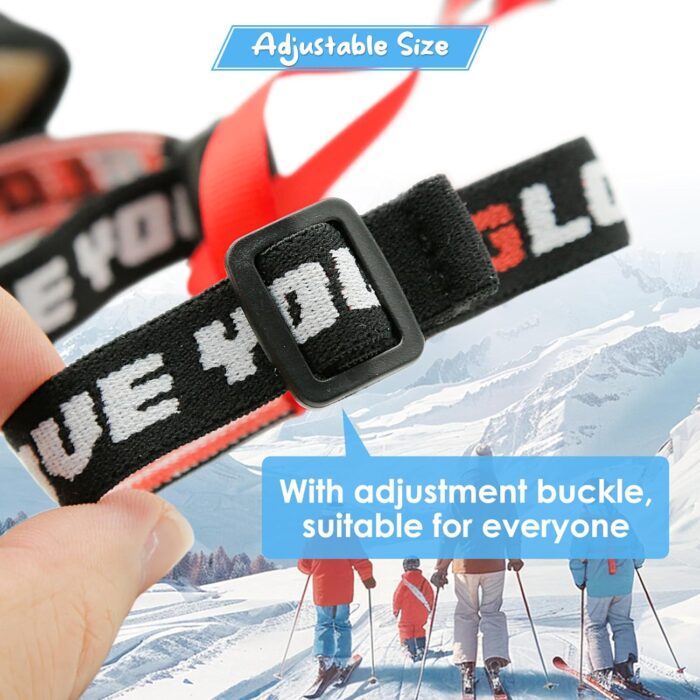 Adjustable Ski Glove Leash - Unisex Wrist Straps, Elastic Glove Straps for Mountaineering & Ski Accessories - Image 4