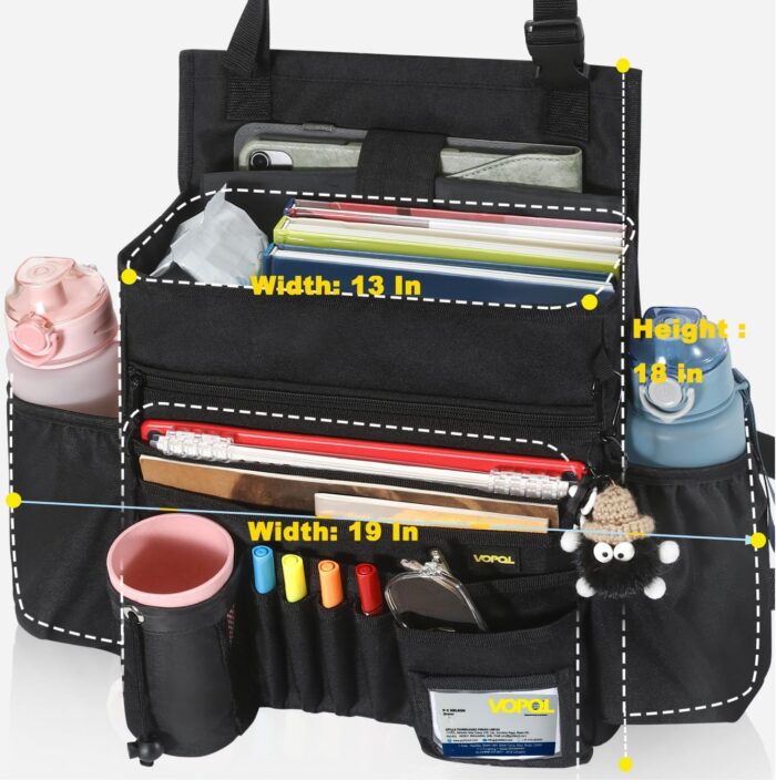 Car Seat Organizer- Multi-Compartment Passenger Seat Organizer, Universal Fit for Front & Back Seats, Ideal for Law Enforcement and Truck Seat Storage, Compatible with Cars, Trucks, and Vans - Image 4