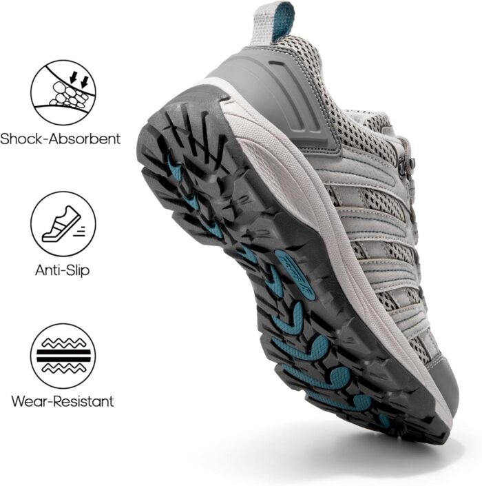 NORTIV 8 Women's Hiking Shoes Lightweight Breathable Mesh Walking Sneakers Outdoor Work Shoes - Image 5