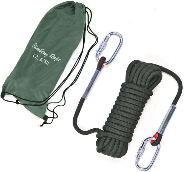 Climbing Rope, 12 mm Static Climbing Rope, 32FT(10M) 65FT(20M) 100FT(30M) 164FT(50M) Outdoor Rock Climbing Rope, Escape Rope, Rappelling Rope, Fire Rescue Parachute Rope - Image 6
