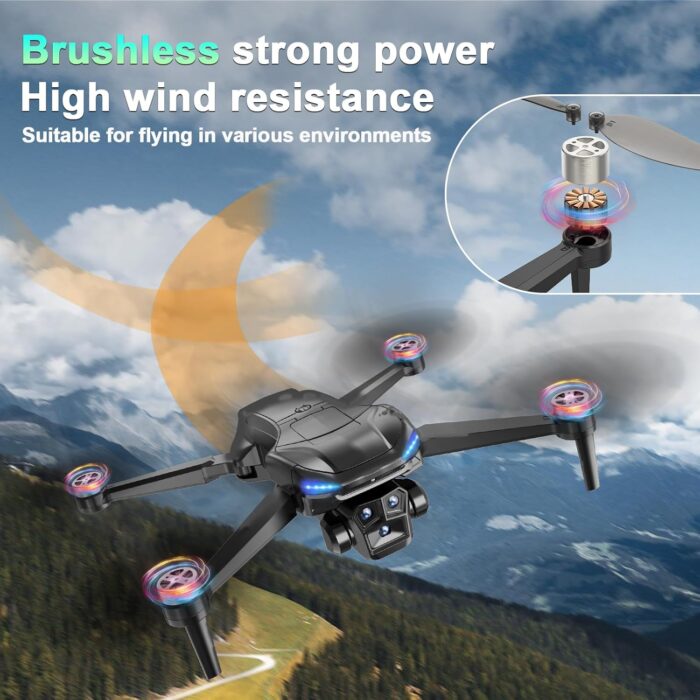 GPS Drone with 4K Camera Adults, LCD Screen Controller, SD Card, Brushless Motor, FPV Quadcopter with Long Control Range, 60 Mins Flight, Auto Return to Home, Headless Mode, Beginner Gift - Image 6