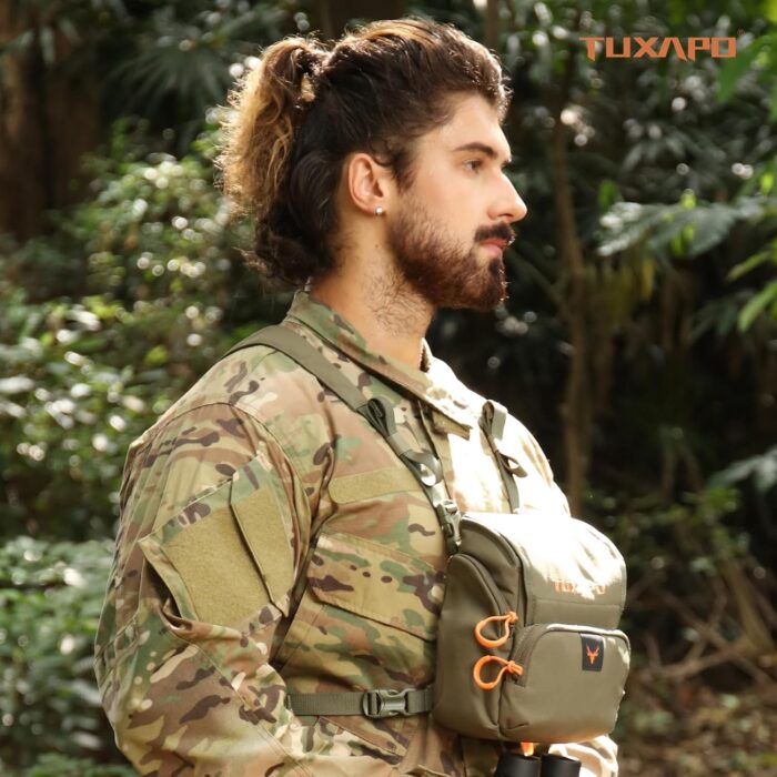 Binocular Harness Chest Pack with Rangefinder Pouch Bino Case for Hunting Hiking Shooting - Image 8