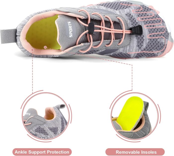 Hike Barefoot Shoes Women Men Non-Slip Healthy Barefoot Shoes Womens Mens Breathable Fashion Trail Rnning Hiking Shoe Womens Mens Wide Toe Zero Drop Shoe - Image 4