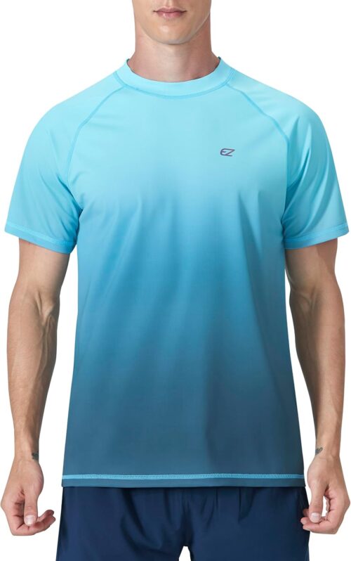 Men's Swim Shirts Rash Guard UPF 50+ UV Sun Protection T-Shirt Quick Dry Fishing Beach T Shirts