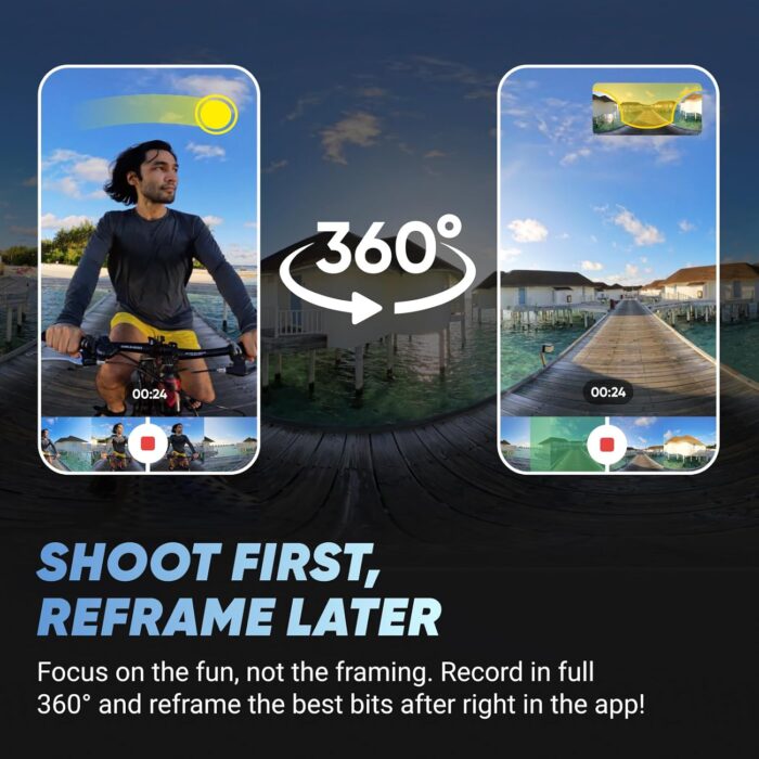 Insta360 X4 Standard Bundle - Waterproof 8K 360 Action Camera, 4K Wide-Angle Video, Invisible Selfie Stick Effect, Removable Lens Guards, 135 Min Battery Life, AI Editing, Stabilization - Image 3