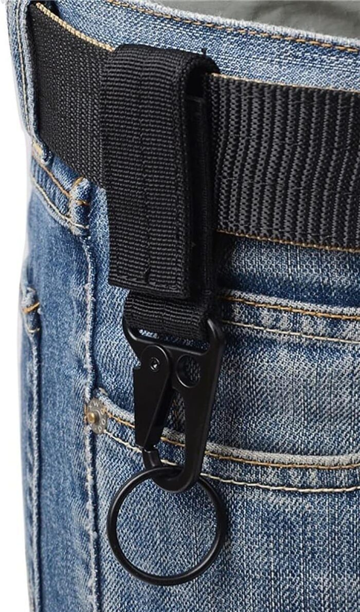 3 pieces Outdoor Tactics belt key clip Nonlocking Tactical Keychain Belt Clip Locking mountaineering carabiner strap Carabiner Clip - Image 2